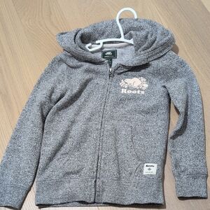 Roots Kids Charcoal Zip-Up Hoodie